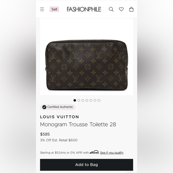 LOUIS VUITTON Monogram Trousse Toilette 28 - Picture 7 of 8